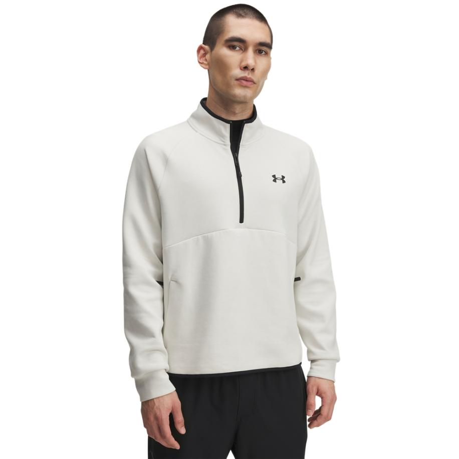 Herenitem met korte rits Under Armour Unstoppable Fleece Summit Wit / Zwart S Wit