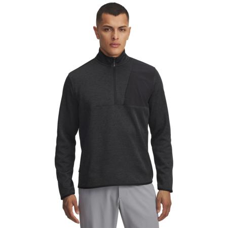 Herenshirt Under Armour Drive SweaterFleece met korte rits Zwart / Anthracite / Zwart S