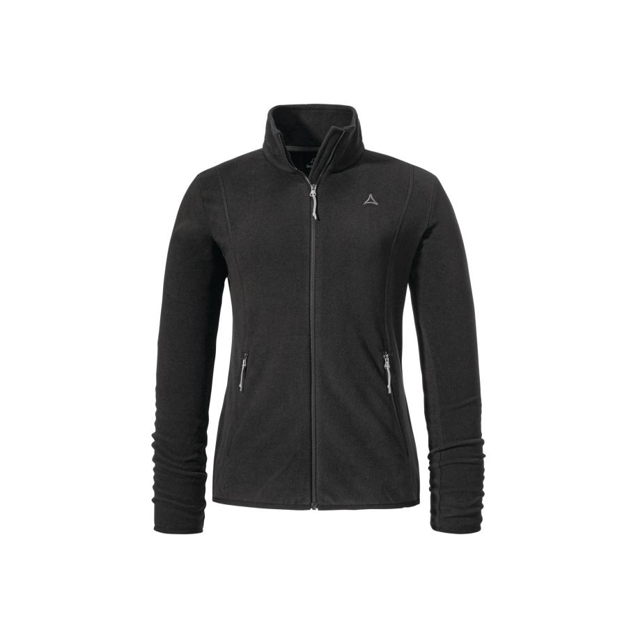 Schöffel Functionele fleece jas zilvergrijs / zwart Zwart