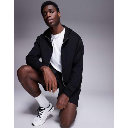 4505 - Sneldrogende performance trainingshoodie van jersey in zwart