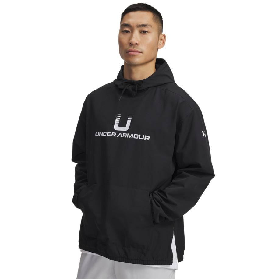 Herenhoodie Under Armour Unstoppable Woven Zwart / Wit S Zwart