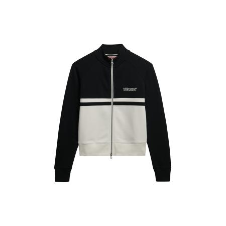 Superdry Trainingsjack zwart / wit