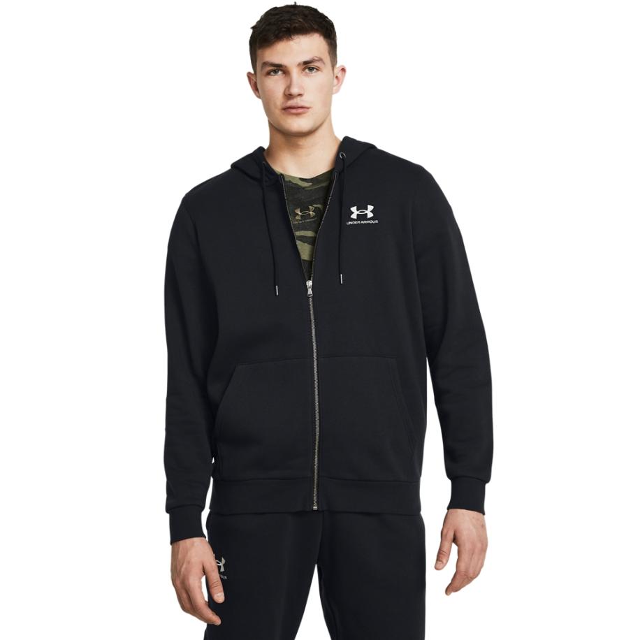 Herenhoodie Under Armour Icon Fleece met volledige rits Zwart / Wit M Zwart