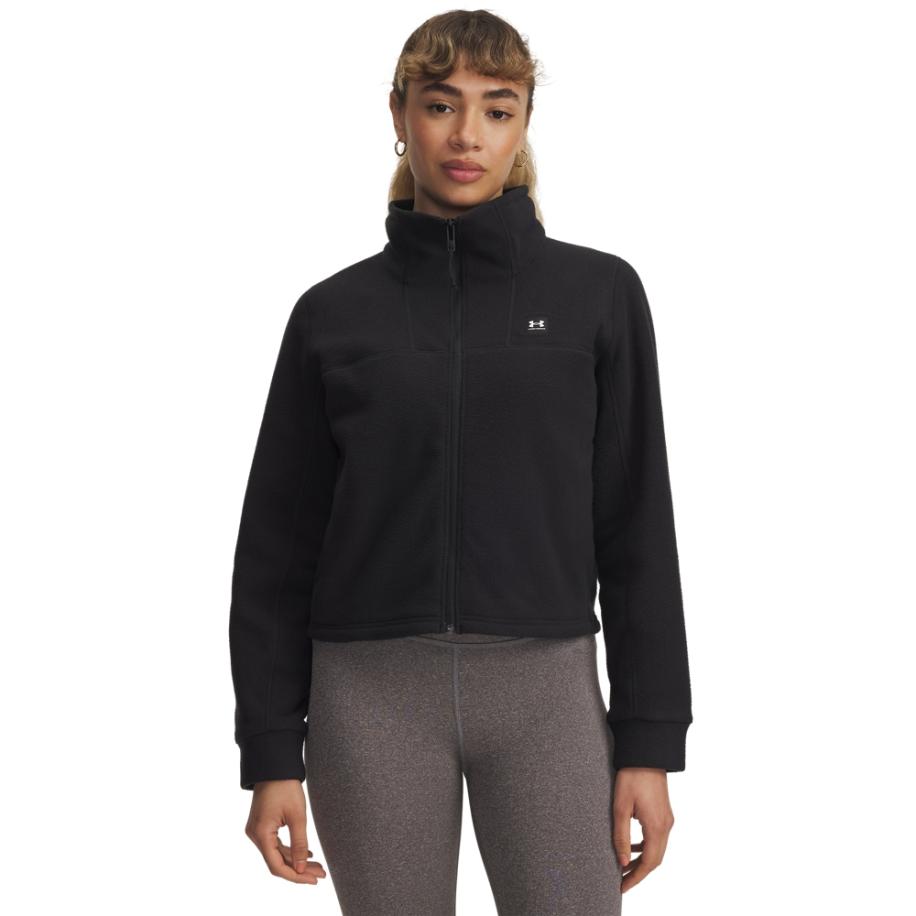Under Armour Expanse Fleece Damesitem met rits Zwart / Wit XS Zwart