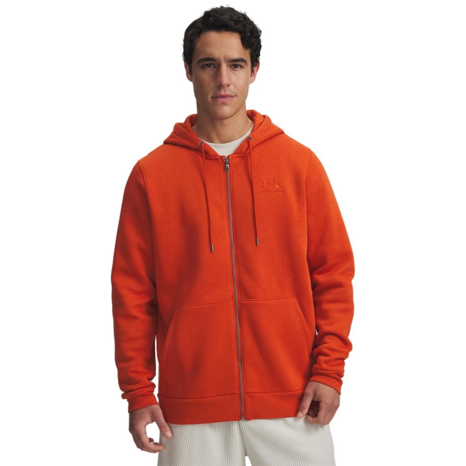Under Armour Icon Fleece Herenhoodie met ritssluiting Surplus Oranje / Surplus Oranje L Oranje