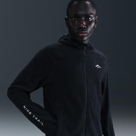 Nike Trail Dri-FIT hardloopjack van fleece voor heren - Zwart