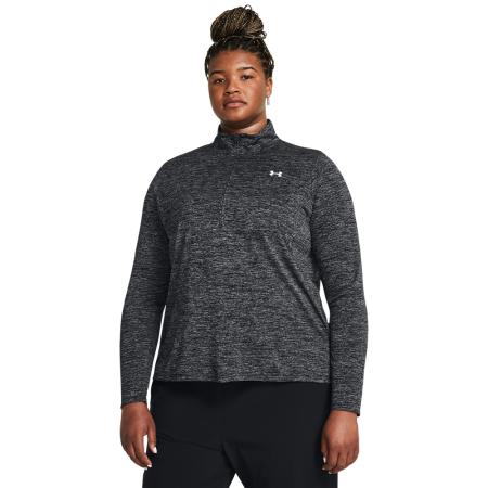 Under Armour Tech™ Twist Damesitem met korte rits Zwart / Wit 3X