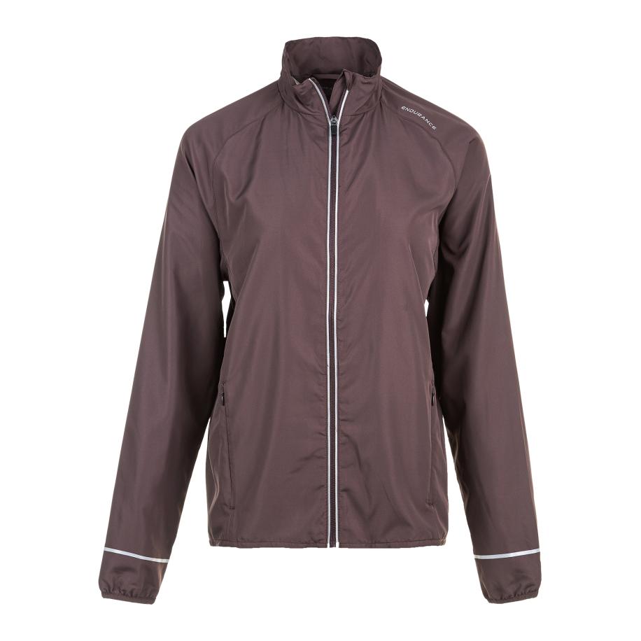 ENDURANCE ENDURANCE Sportjas Shela aubergine / wit -