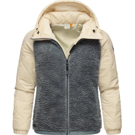 Ragwear Ragwear Functionele fleece jas Leeloo crème / donkergrijs