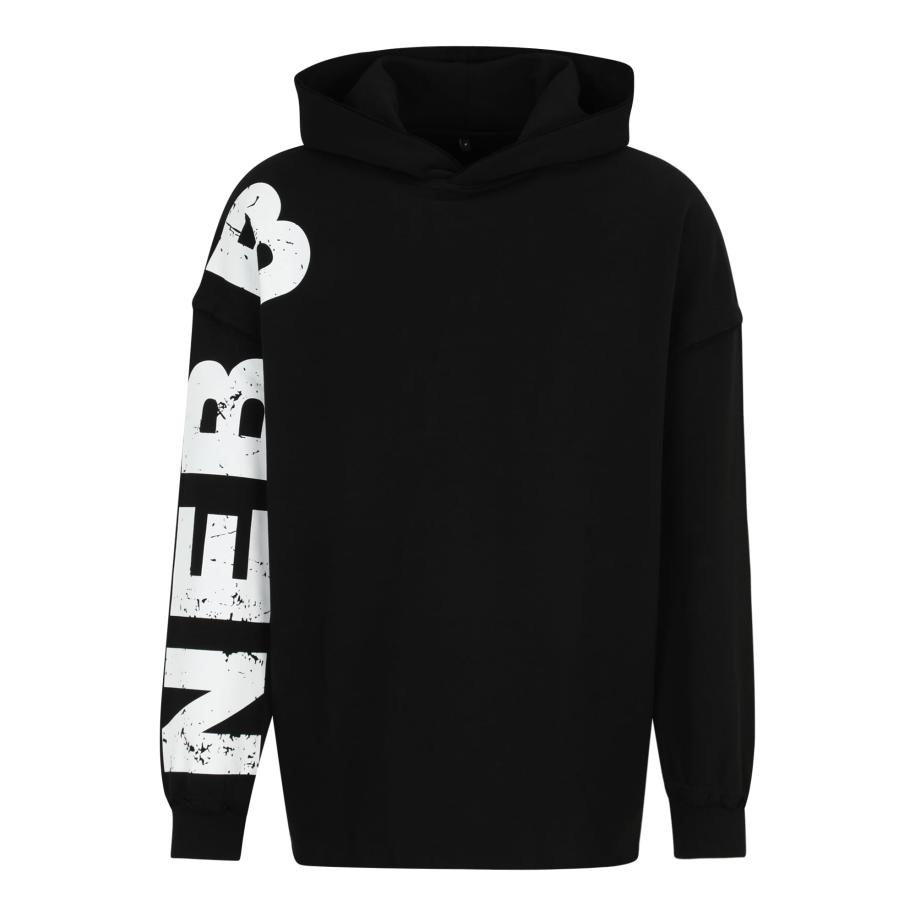 NEBBIA NEBBIA Sportsweatshirt zwart / wit -