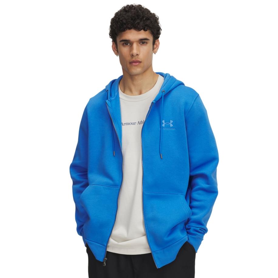 Herenhoodie Under Armour Icon Fleece met volledige rits Blauw Atlantis / Blauw Atlantis XL Blauw