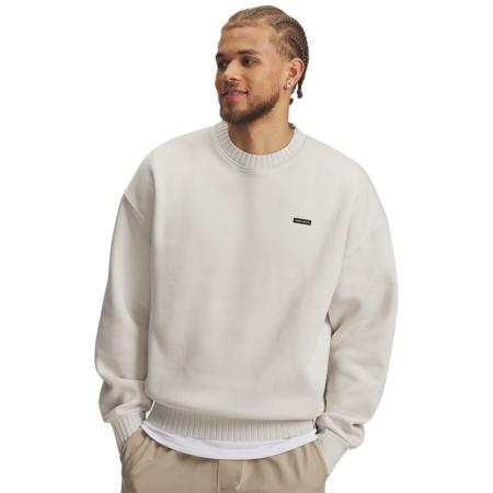 Under Armour Icon Heavyweight Rib herenshirt met ronde hals Summit Wit / Wit XL