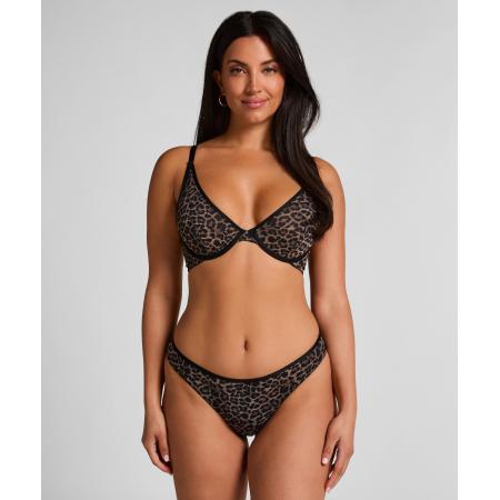 Hunkemöller String Tara Leopard Zwart