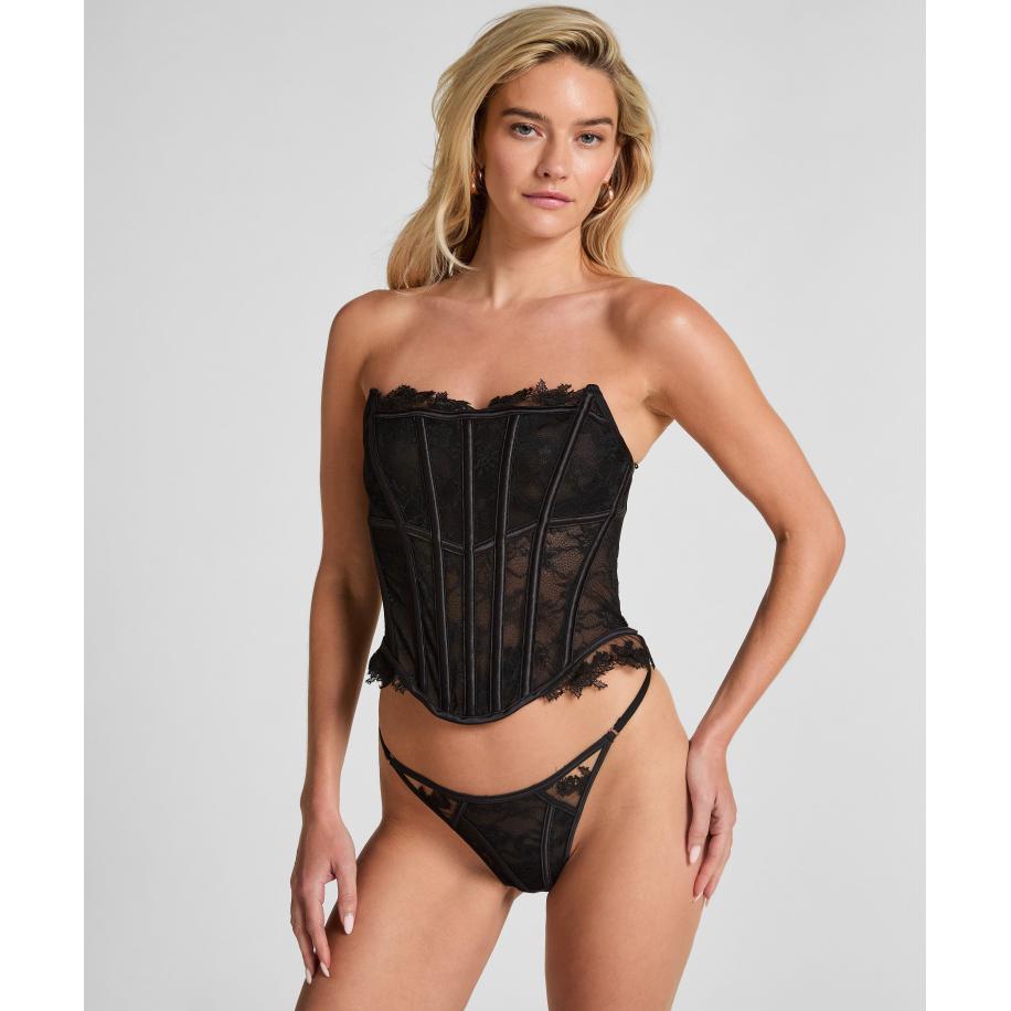 Hunkemöller Hoog uitgesneden string Julia Zwart Zwart