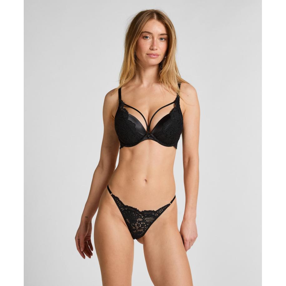 Hunkemöller String Whitney Zwart Zwart