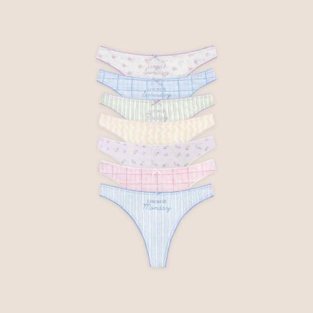 Days of the Week String (7-pack) Multicolour Print XS