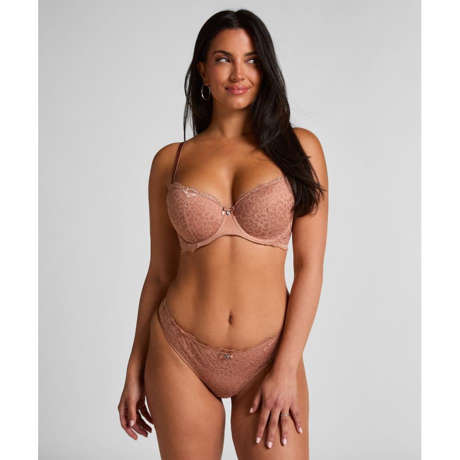 Hunkemöller String Marine Bruin Bruin
