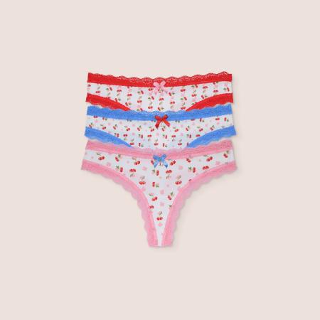 Kersenprint String (3-pack) Multi L