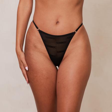 Lounge Bold Mesh String Zwart XXL
