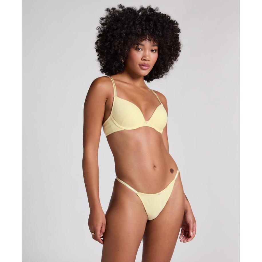 Hunkemöller String Pointelle Geel Geel