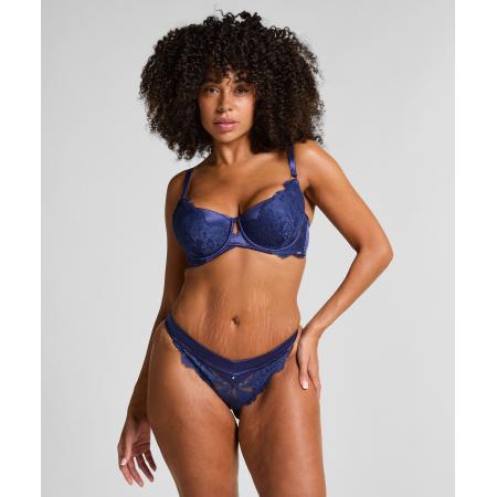 Hunkemöller Hoog uitgesneden string Grace Blauw
