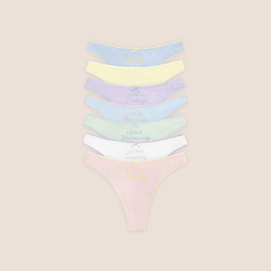 Days of the Week String (7-pack) Multicolour Pastel L Multicolor