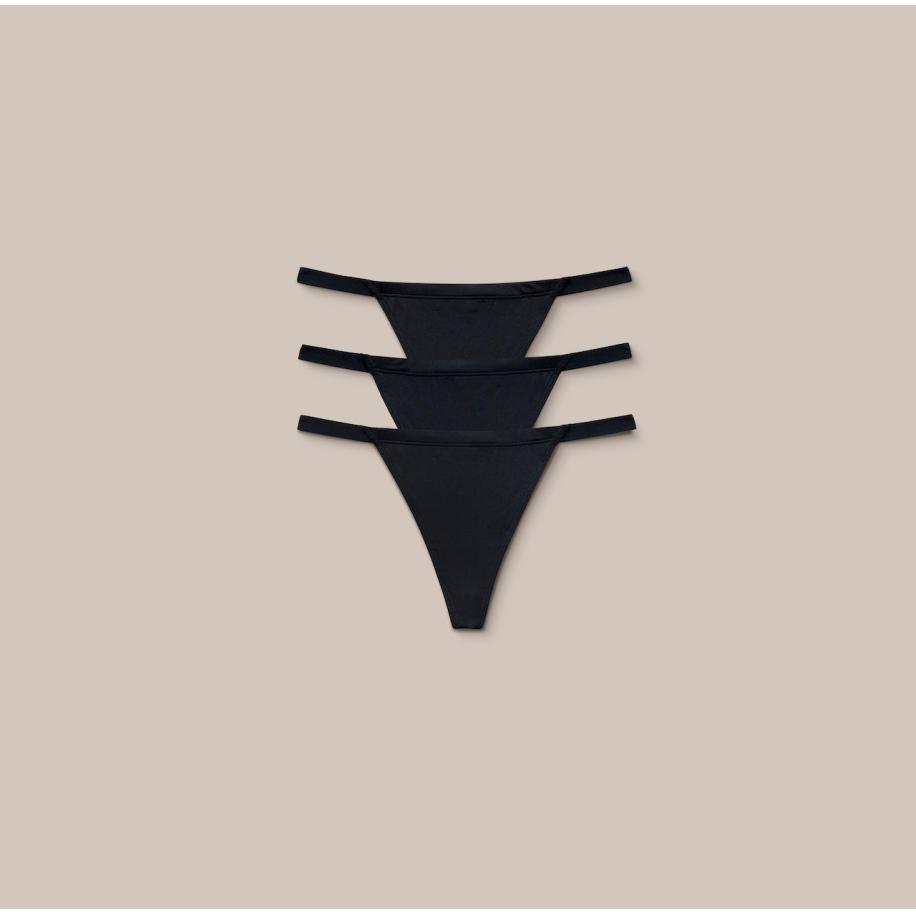 Basic G-Strings (3-Pack) Zwart XS Zwart