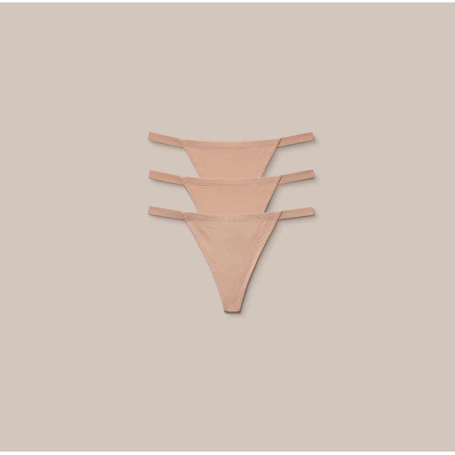 Basic G-Strings (3-Pack) Honingkleurig 3XL Geel