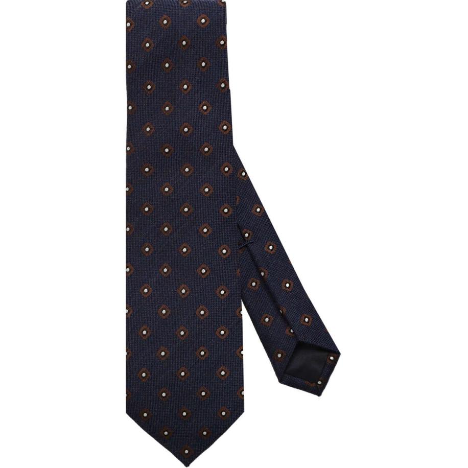 OLYMP SIGNATURE Stropdas blauw/bruin, Motief Blauw