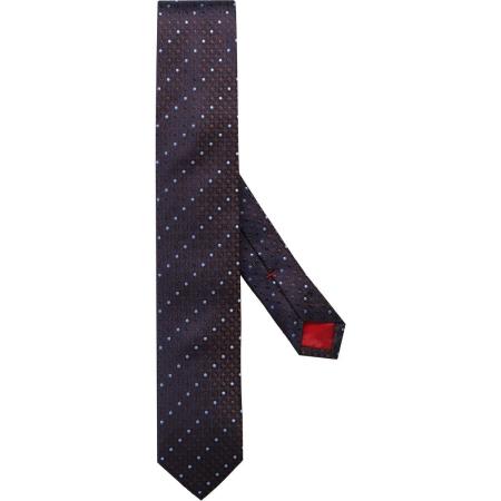 OLYMP Dunne stropdas bruin/blauw, Motief