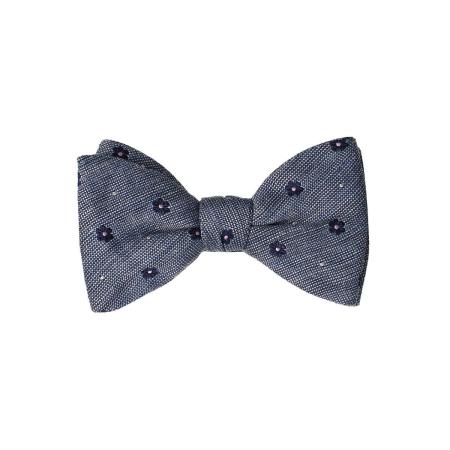 OLYMP SIGNATURE Vlinderdas donkerblauw/blauw, Bloemen