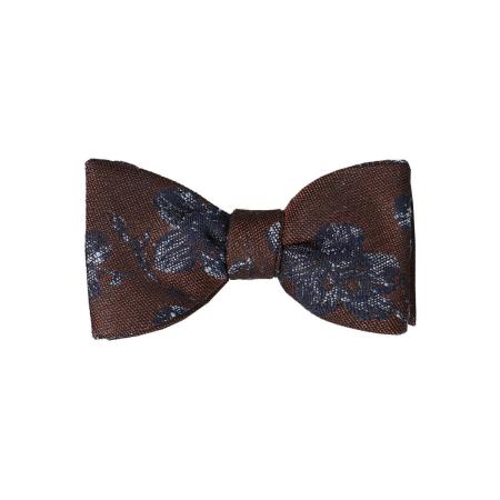 OLYMP SIGNATURE Vlinderdas oranje/blauw, Bloemen