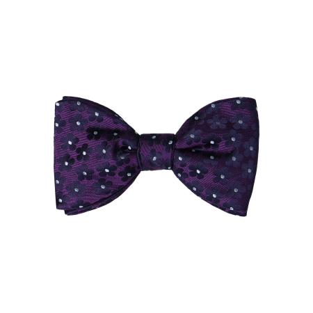 OLYMP SIGNATURE Vlinderdas paars/blauw, Bloemen