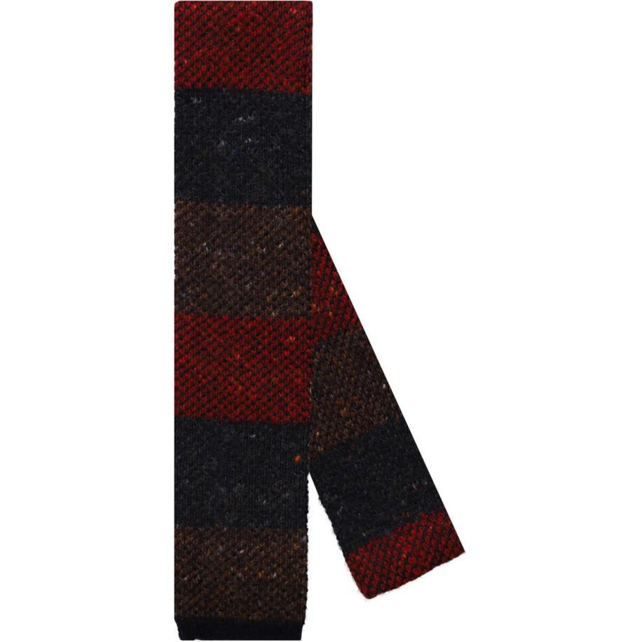 OLYMP SIGNATURE Super Slanke Stropdas rood/bruin, Gestreept Multicolor