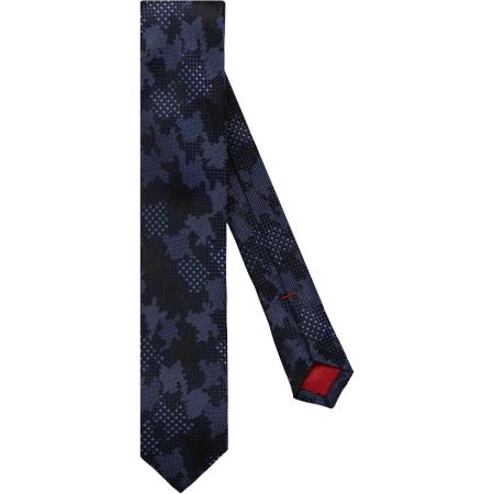 OLYMP Super Slanke Stropdas donkerblauw, Motief