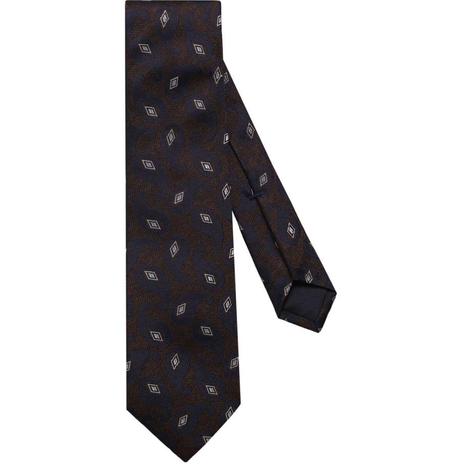 OLYMP SIGNATURE Stropdas blauw/bruin, Motief Blauw