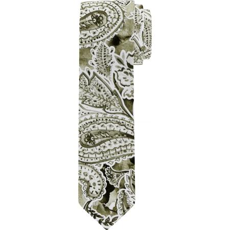 OLYMP Stropdas olijf, Bedrukt