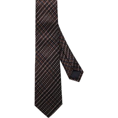 OLYMP SIGNATURE Stropdas blauw/bruin, Motief