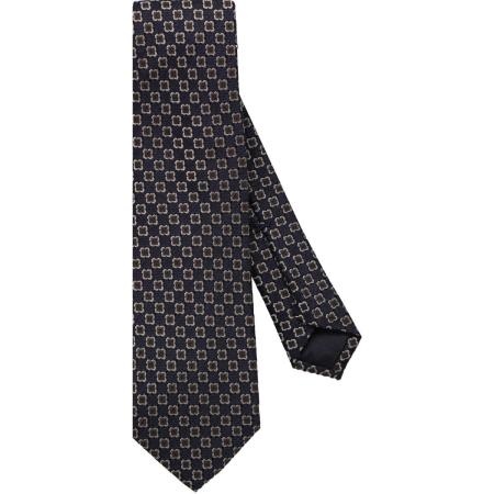 OLYMP SIGNATURE Stropdas blauw/bruin, Motief