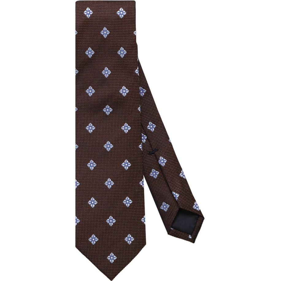 OLYMP SIGNATURE Stropdas bruin/blauw, Motief Multicolor