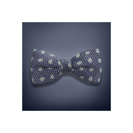 OLYMP SIGNATURE Vlinderdas donkerblauw/blauw/zilver, Motief