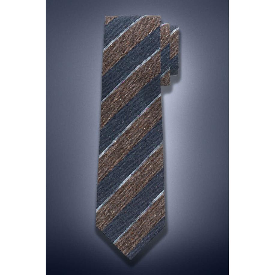OLYMP SIGNATURE Stropdas bruin, Gestreept Bruin