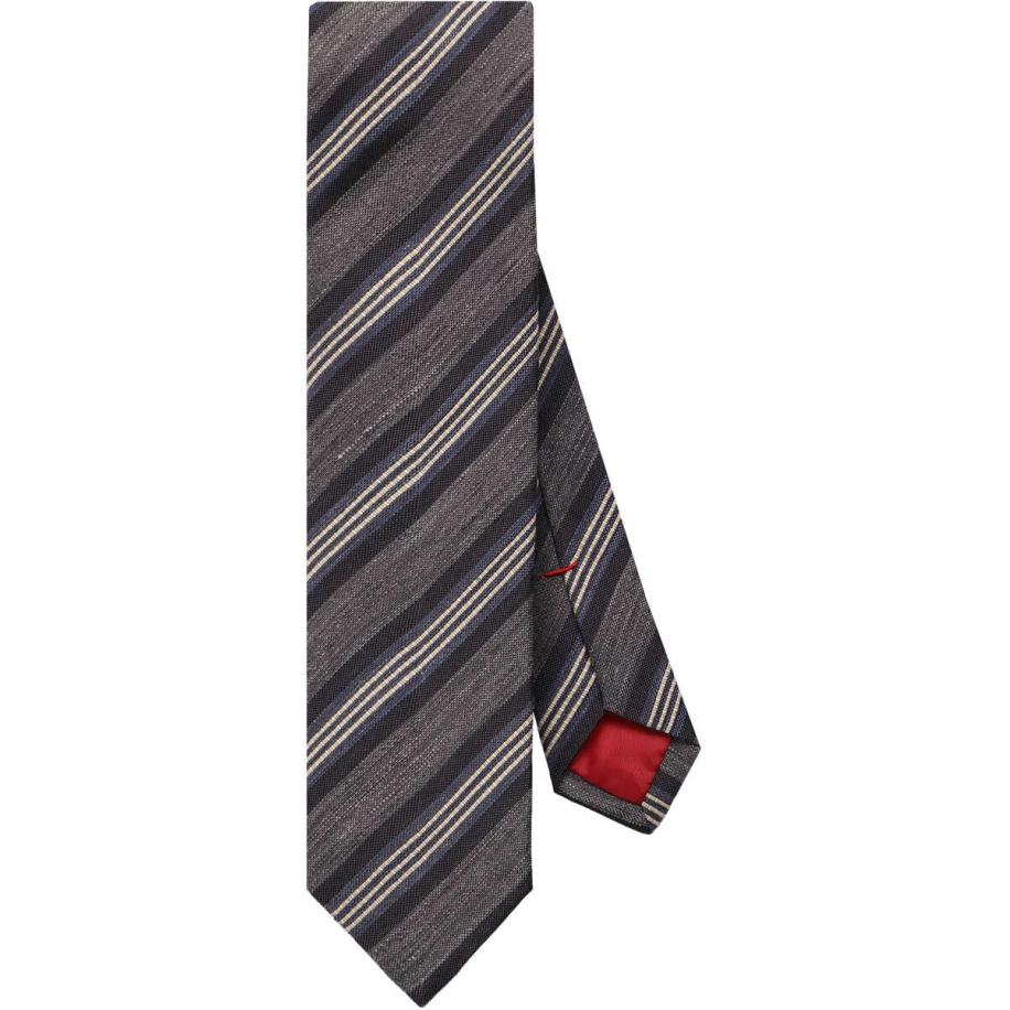 OLYMP Dunne stropdas blauw/grijs, Gestreept Multicolor