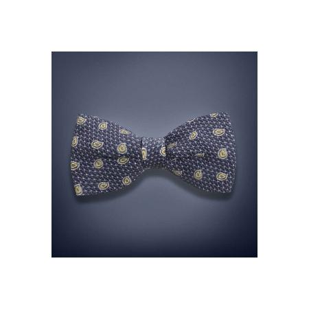 OLYMP SIGNATURE Vlinderdas blauw/geel/wit, Motief