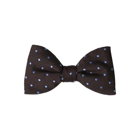 OLYMP SIGNATURE Vlinderdas bruin/blauw, Stippen