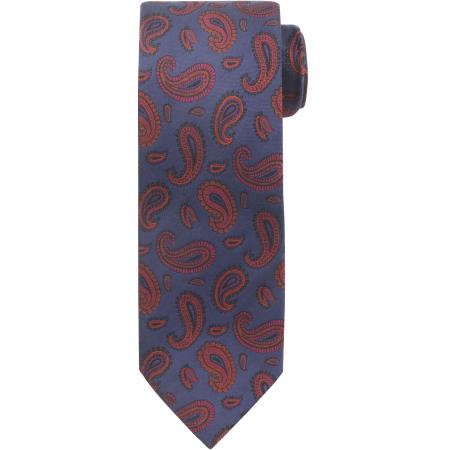 Suitable Stropdas Zijde Paisley Navy -