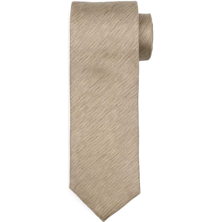 Stropdas Zijde Bruin K82-1 - Bruin