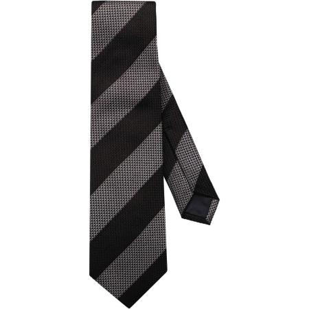 OLYMP SIGNATURE Stropdas zwart/grijs, Gestreept