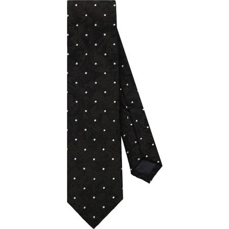 OLYMP SIGNATURE Stropdas zwart/wit, Stippen