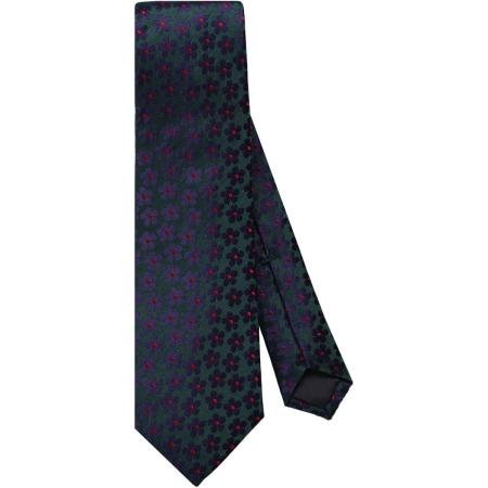 OLYMP SIGNATURE Stropdas bruin/blauw, Bloemen